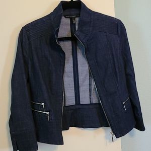 WHBM Jean Jacket with zippers